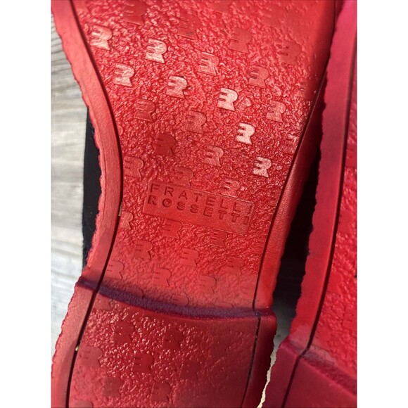 Fratelli Rossetti Women’s Black  Leather  Suede Loafer Size 38.5 (7.5) MSRP $300 - Picture 10 of 16